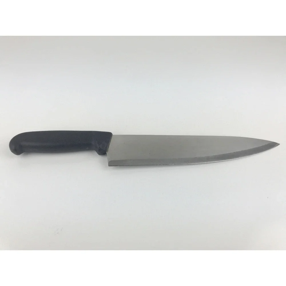 Columbia Cutlery Chef Kitchen Knife Stainless Steel Black Handle‎ Blade 9.5